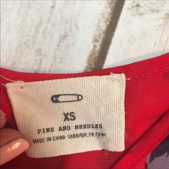 Urban Outfitters Pins and Needles Red Floral Dress - Picture 3 of 5
